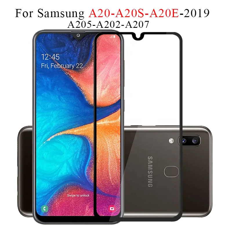 Полное покрытие из закаленного стекла для samsung Galaxy A20e A20 A205F A20s Защитная пленка