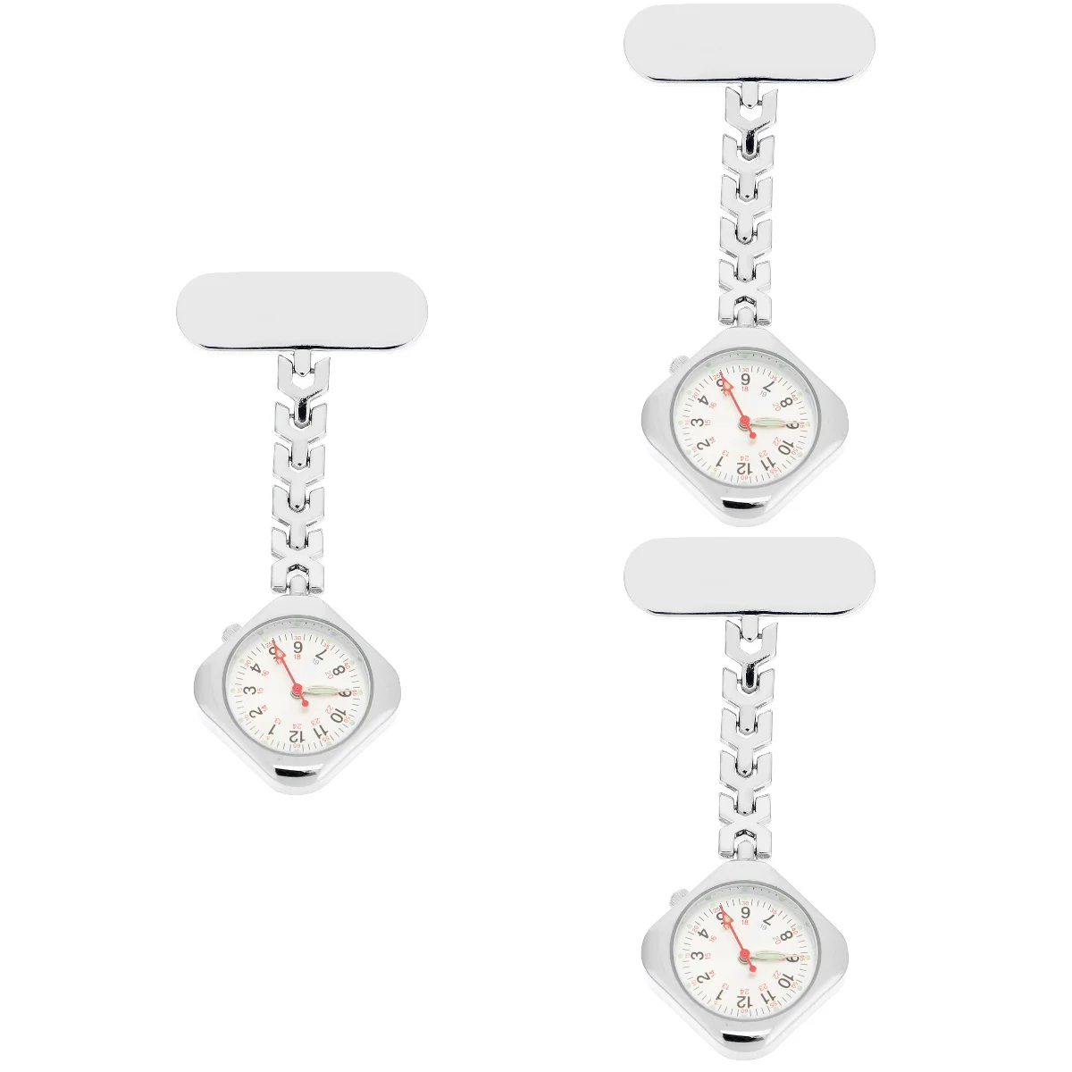 3 pcs Lovely Pocket Watch Nurse Pocket Watch Luminous Pocket Watch