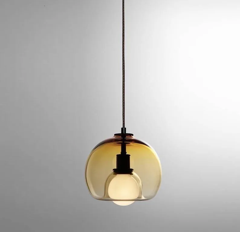 Восточное украшение интерьера светильник из янтарного стекла подвесной