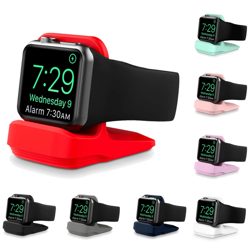 Подставка для зарядного устройства Apple Watch 44 мм силиконовый держатель зарядки