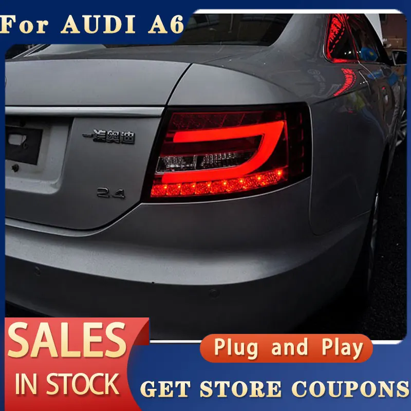 For AUDI A6 TAIL Lights LED tail light LED Rear Lamp DRL+Brake Trunk LIGHT Automobile and light steering lamp  Accessories