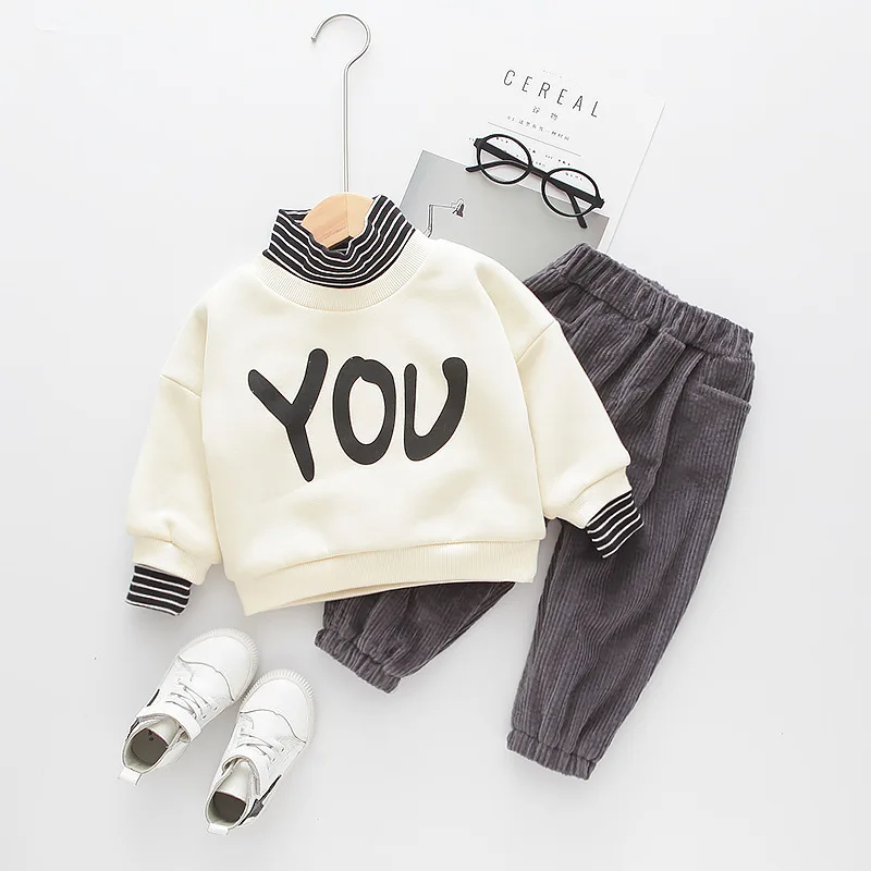 

Boy's Plush Suit Boy's Fashionable Sweater Children's 1-4Years Old Baby's Autumn and Winter Foreign Trade Children's Clothes