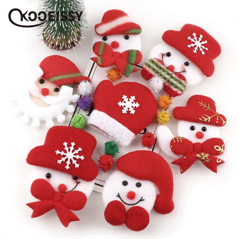 5 шт. Санта Клаус/Снеговик аппликация с орнаментом мультфильм плюшевые ручной