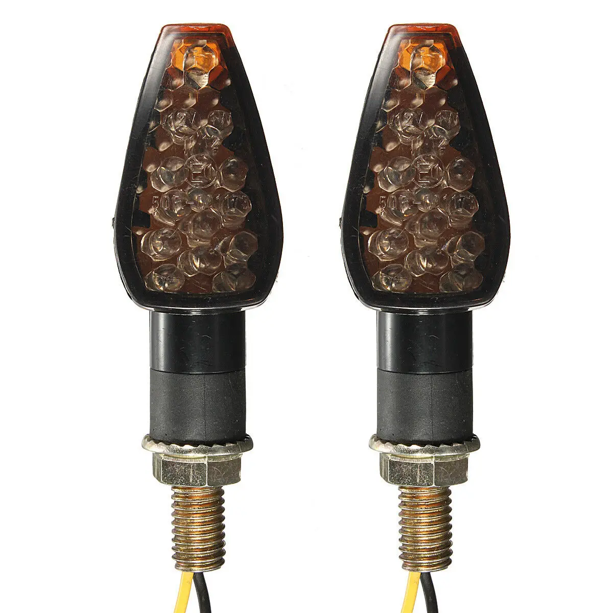 

Pair Motorcycle Turn Signal Light Amber LED Flashing Lamp 12V 1W Work Light Bulb Waterproof New Motorcycle Accessories