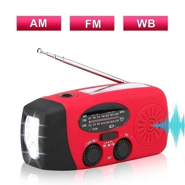 3 in 1 usb solar hand crank radio flashlight emergency self powered 3 led amfmwb radio weather 1000mah smart phone power bank free global shipping