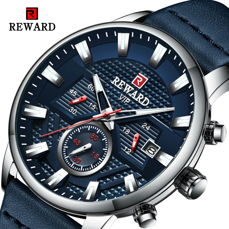 Часы наградные Мужские кварцевые с 3 маленькими циферблатами светящиеся стрелки