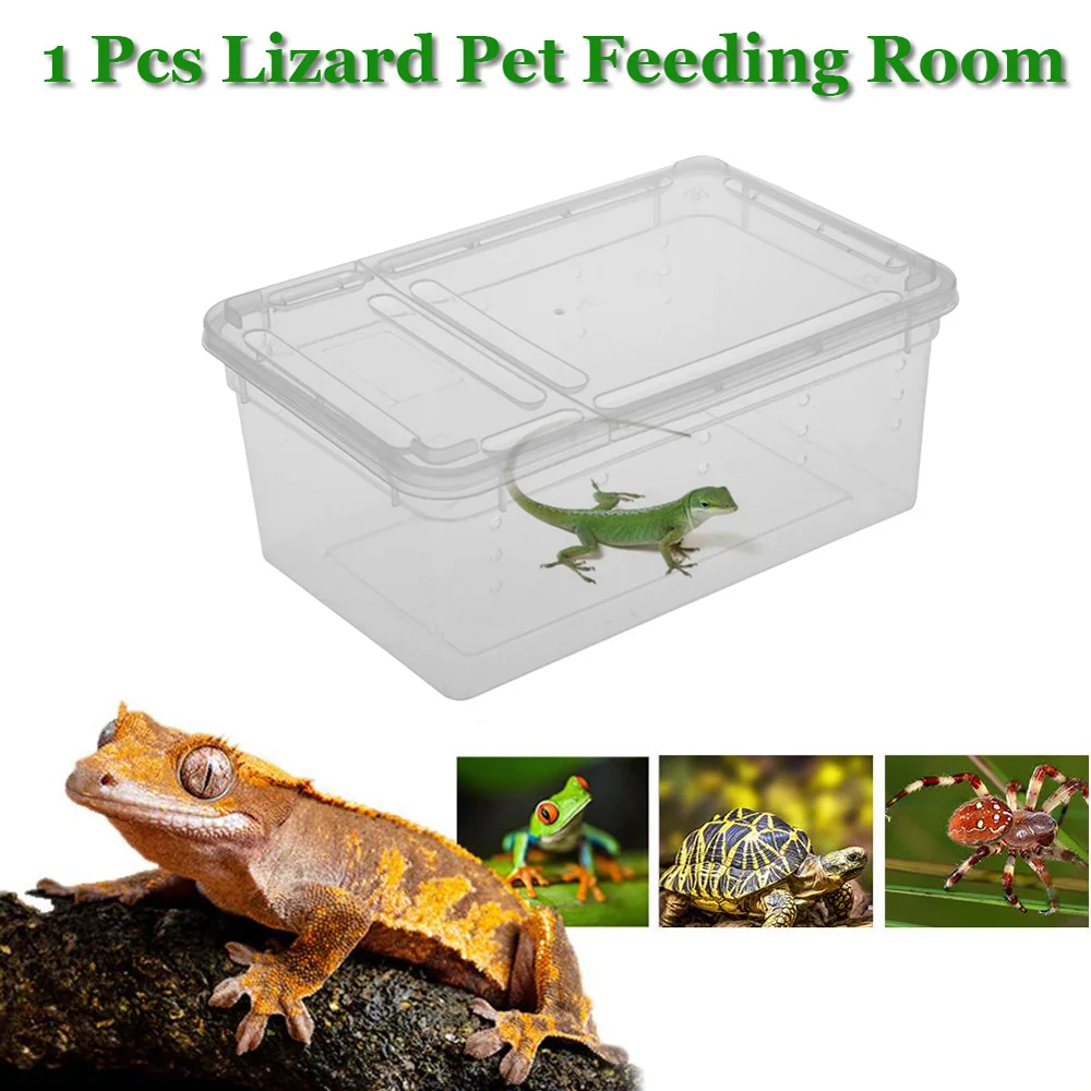 Прозрачный пластиковый ящик для насекомых Террариум рептилий прозрачный