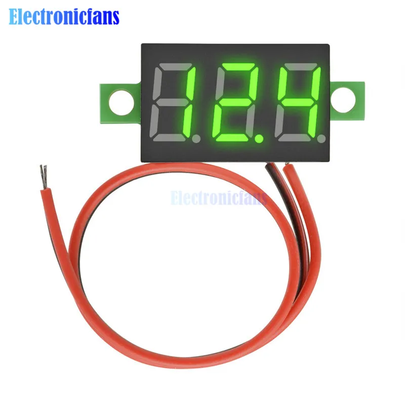 Цифровой мини вольтметр светодиодный 4 7 ~ 32 в пост. Тока 3 цифры|led digital|green led displayled