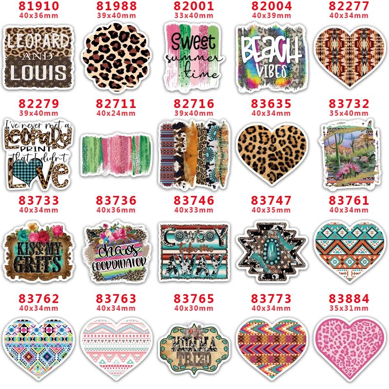 

Принадлежности для рукоделия, Швейные аксессуары, мультяшная леопардовая зернистая печатная плоская смола, форма, 30 шт. PR-81910