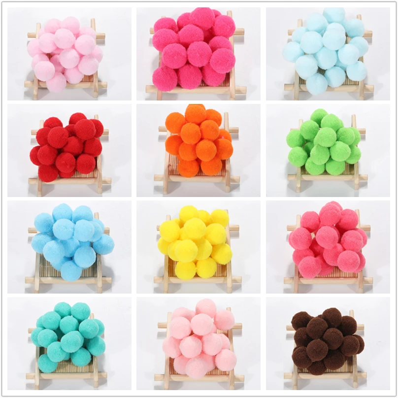 wholesale Pompoms Fluffy Plush Crafts Pom Poms Ball Fur Home Decor Sewing Supplies arts and crafts supplies diy | Дом и сад