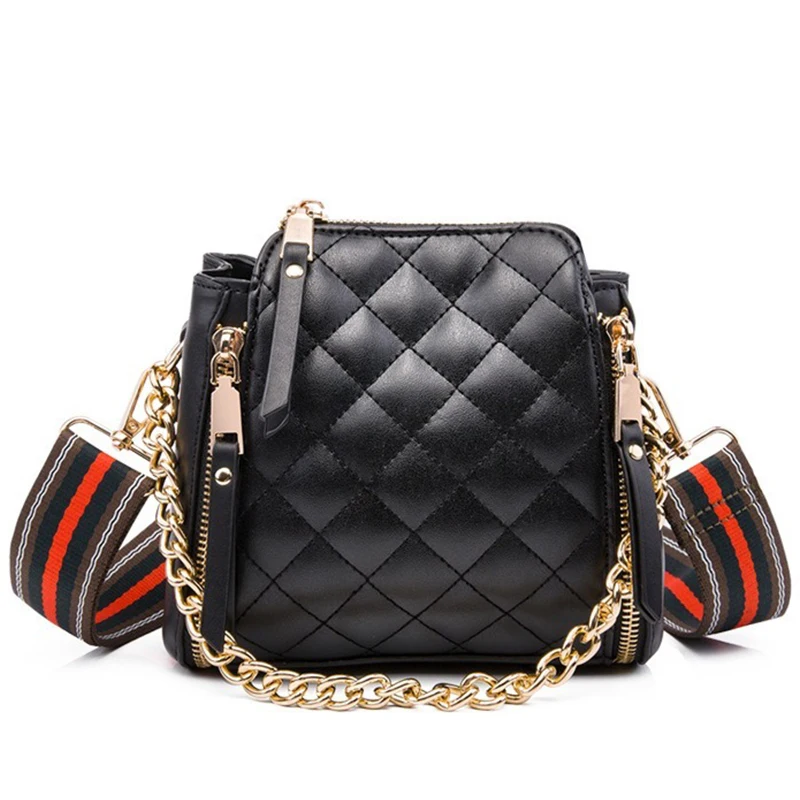 Fashion Female Shoulder bags for women 2020 mini leather tote Crossbody bag designer small bucket purses Chains ladies handbags | Багаж и