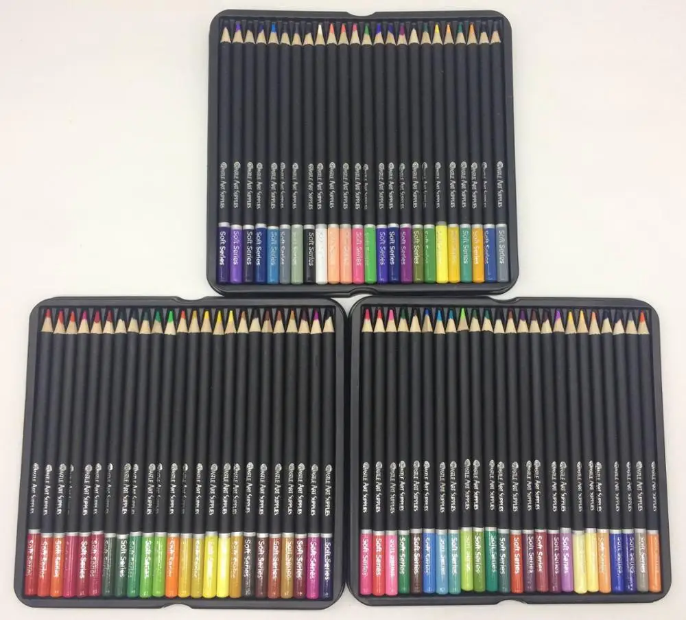 Набор масляных цветных карандашей 72 шт. эскиз мягкий сердечник HB для взрослых