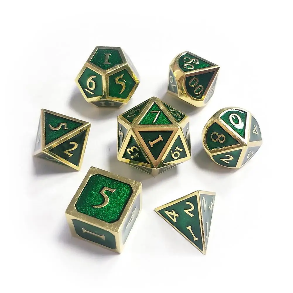 Набор Металлических Кубиков игральные кости DND набор многогранные кубики костей