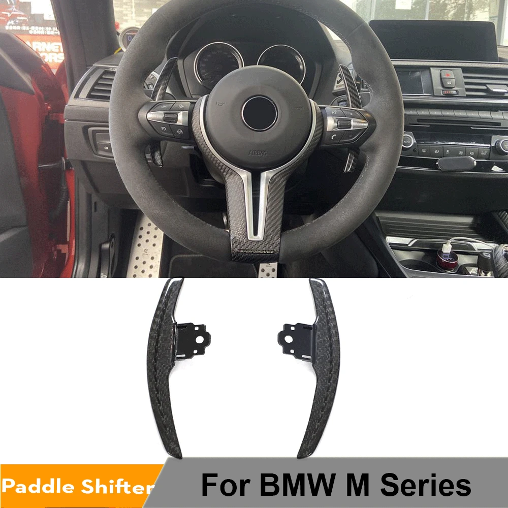 

Car Paddle Shifter Trims For BMW F87 M2 F80 M3 F82 F83 M4 F10 M5 F06 F12 F13 M6 F85 X5M F86 X6M Universal Shifter Carbon Fiber