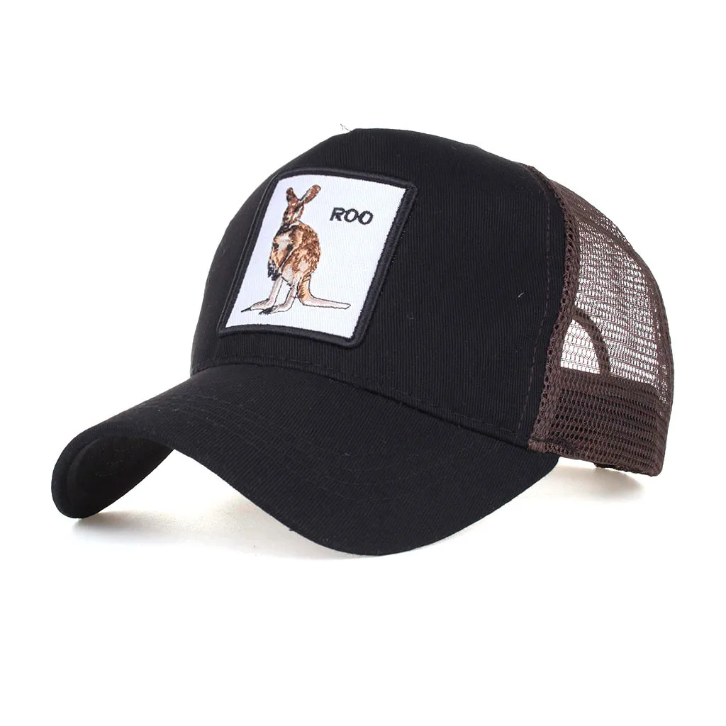 Wo Мужская сетчатая Бейсболка унисекс милые колпачки для животных летняя кепка