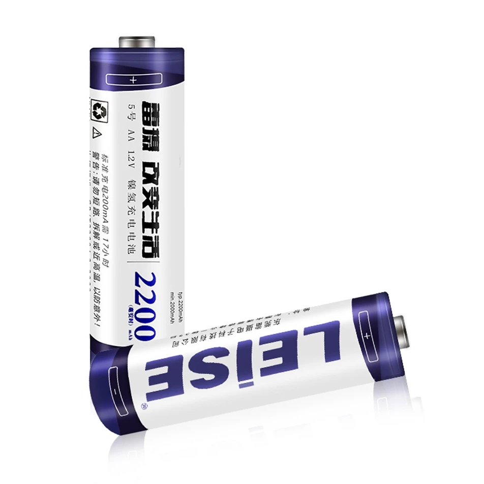 Leise оригинальный 2200mah AA аккумуляторные батареи 1 2 v nimh 2A батарея чехол реальная