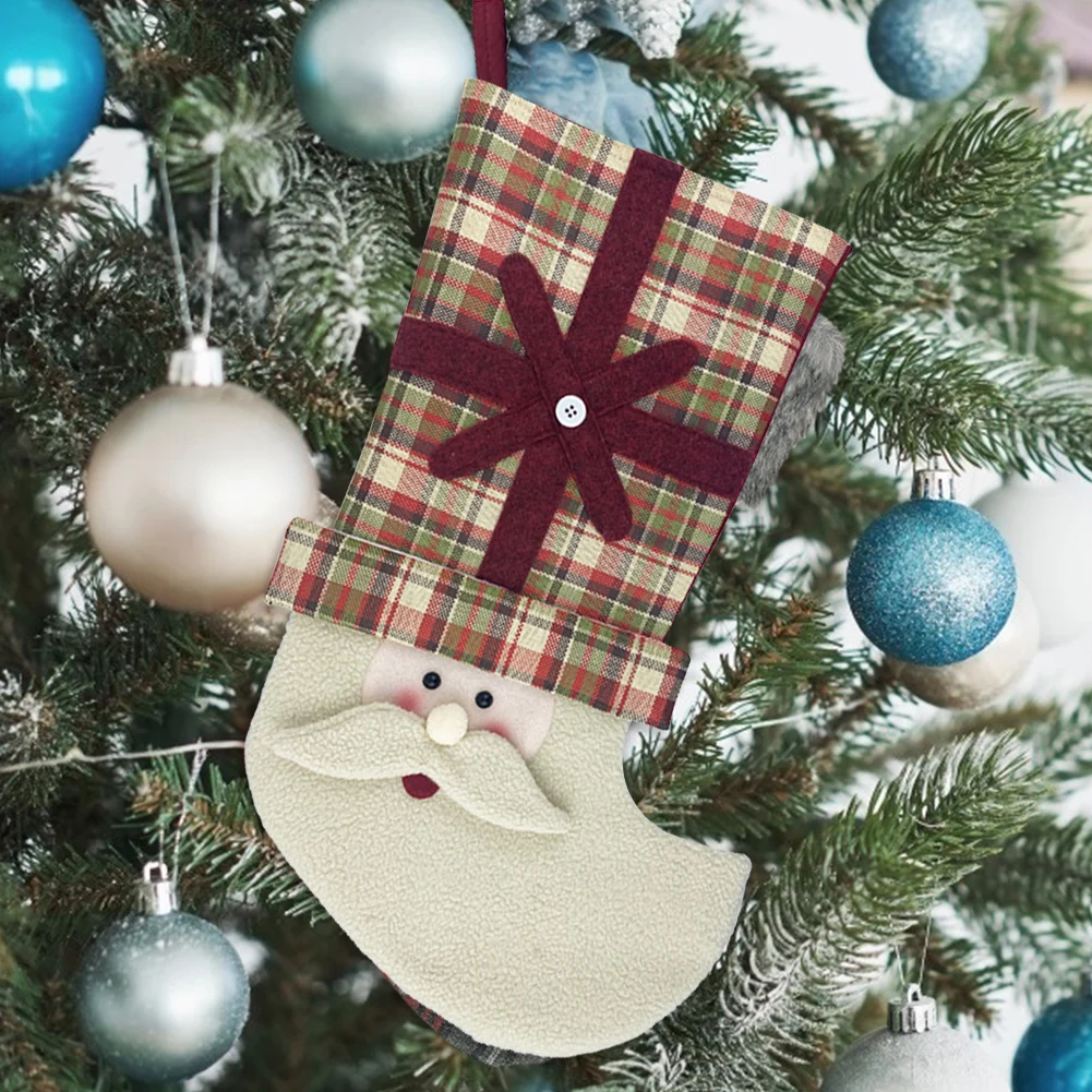 Новый год 2021 Рождественский чулок новогодний мешок Подарочный для конфет