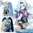 Осенняя модная Толстовка с длинным рукавом для мужчин и женщин Genshin Impact Eula компактная толстовка с 3D принтом