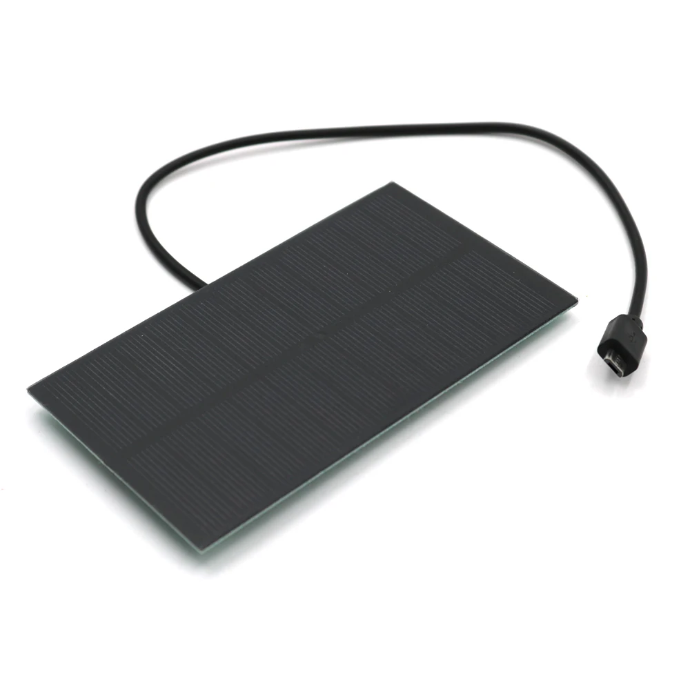 Солнечный Батарея Зарядное устройство 1 65 W 5 V Панели солнечные Выход USB Micro Android