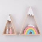 2 шт.лот, деревянная полка для детской комнаты, декор для детской комнаты, скандинавские горные стены, деревянная полка для детской комнаты, настенная полка для мальчиков и девочек