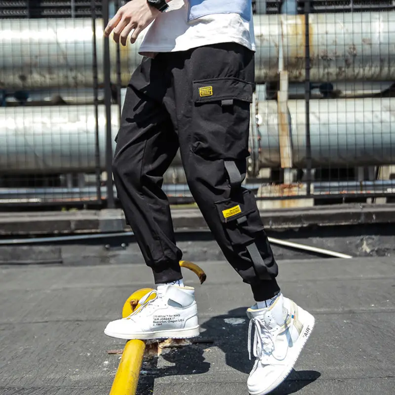 

2020 Men Multi-pocket Harem Hip Pop Pants Trousers Streetwear Sweatpants Hombre Male Casual Fashion Cargo Pants Men Jogger Pants