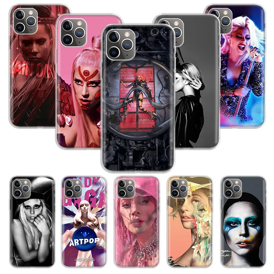 lady gaga singer Phone Case For Apple iPhone 11 13 12 Pro XS Max XR X 7 8 6 6S Plus Mini 5 5S SE Soft Back Shell Cover Coque