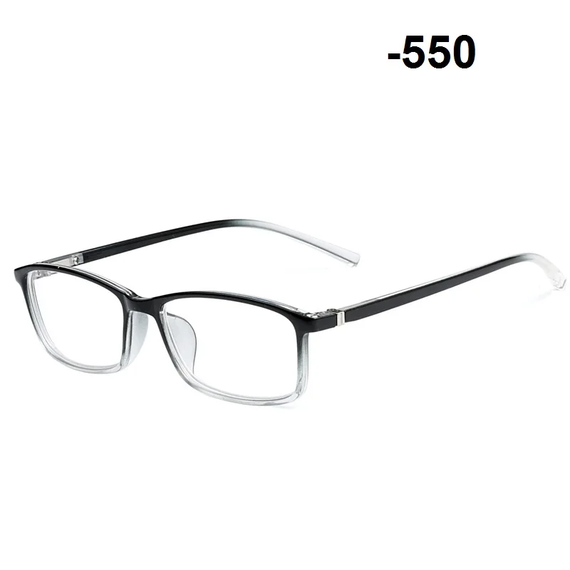 Vazrobe очки для близорукости для мужчин и женщин TR90 минус-100 до-600 рецептурная оптика линзы очки мужские женские готовые очки - Цвет оправы: multi myopia 550