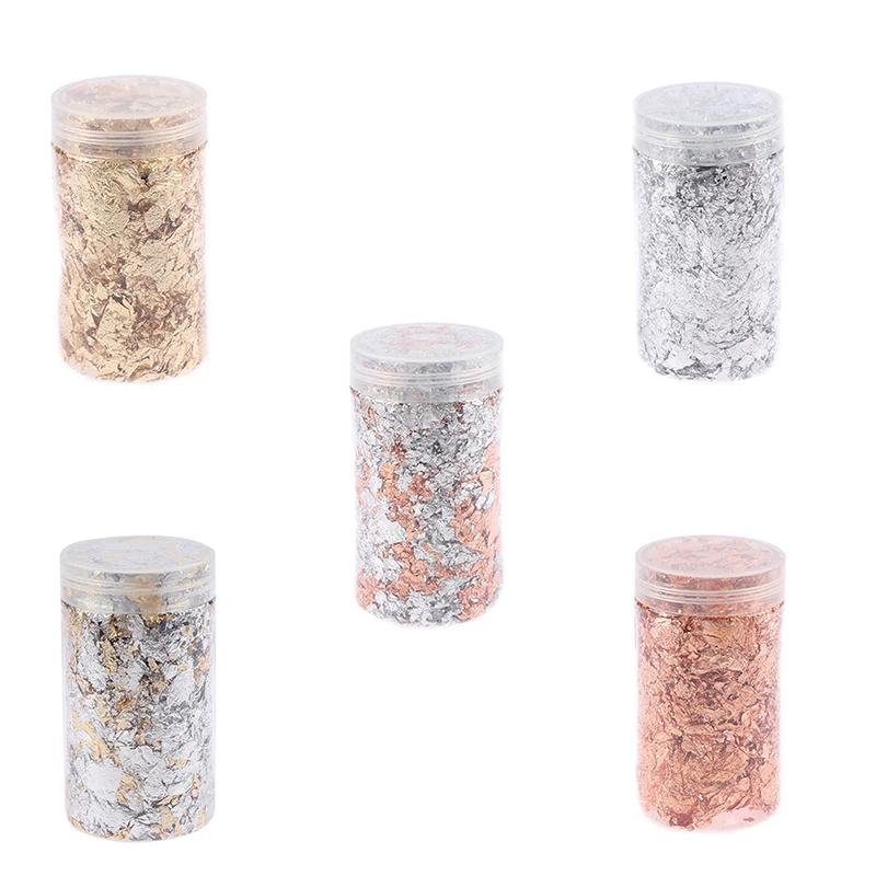 

5g/Bottle Gold Foil Flakes Copper Flakes Gliding Arts Crafts Decoration Foil Fragments