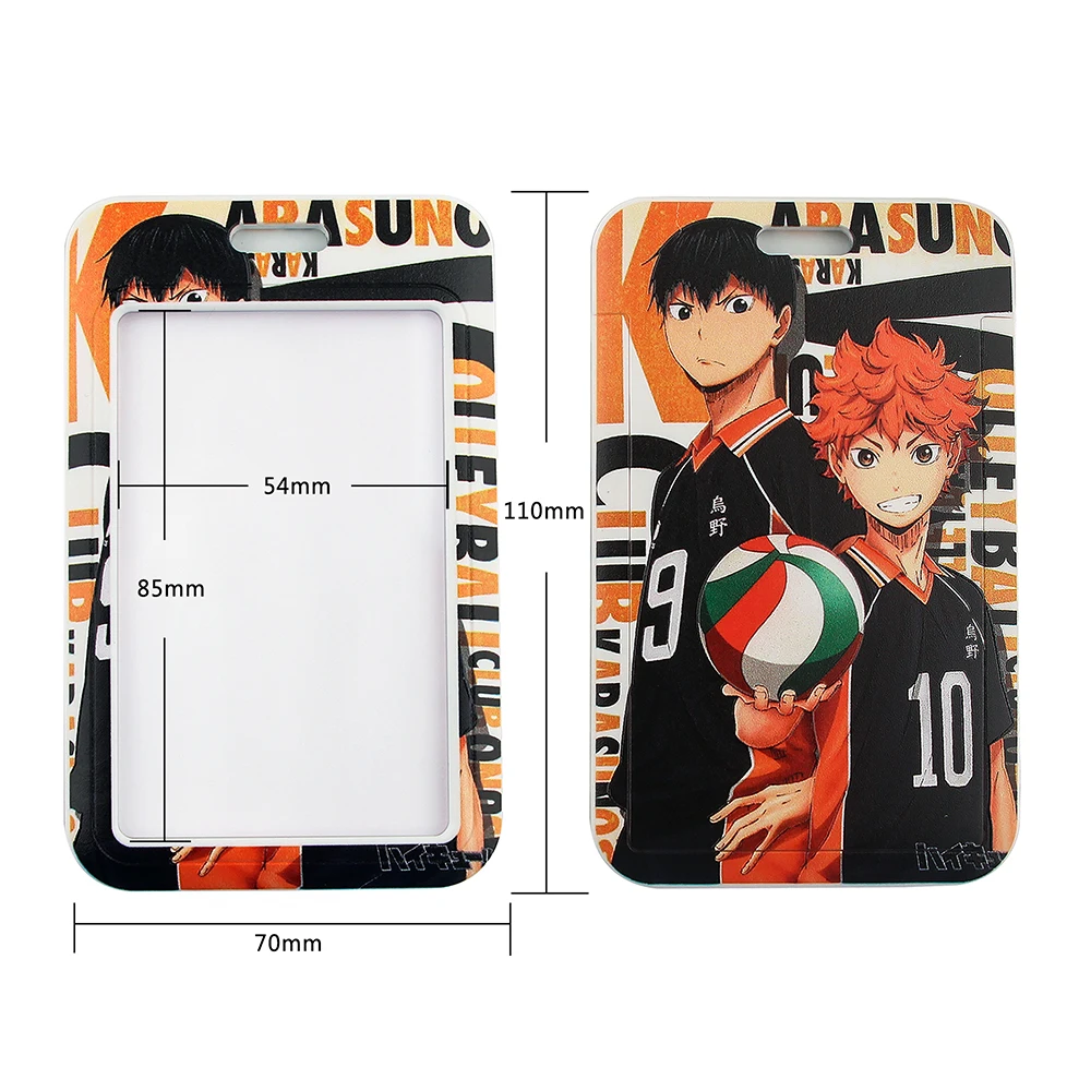LT19 Аниме Haikyuu шнурок для кредитных карт ID бейдж держатель брелок ключей сумка