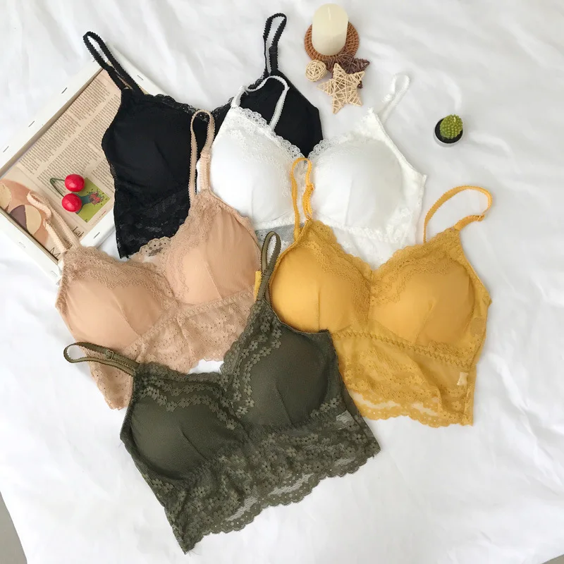 Бюстгальтер женский кружевной без косточек пикантный топ труба с мягкими