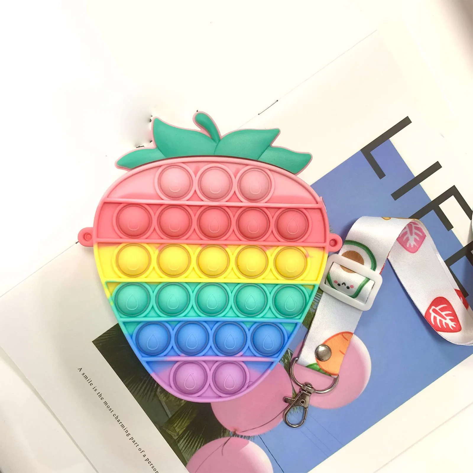 Милые сумки через плечо Popet 2 в 1 модная сумка милые пузырьки игрушки из