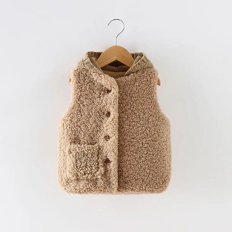 Детская осенне зимняя теплая куртка Детские милые пальто с капюшоном плюшевая