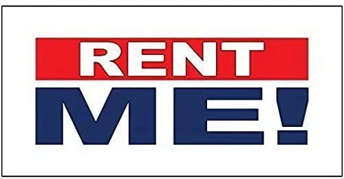 

Tin Sign Aluminum Rent Me Red Blue Outdoor & Indoor Sign Wall Decoration INCH