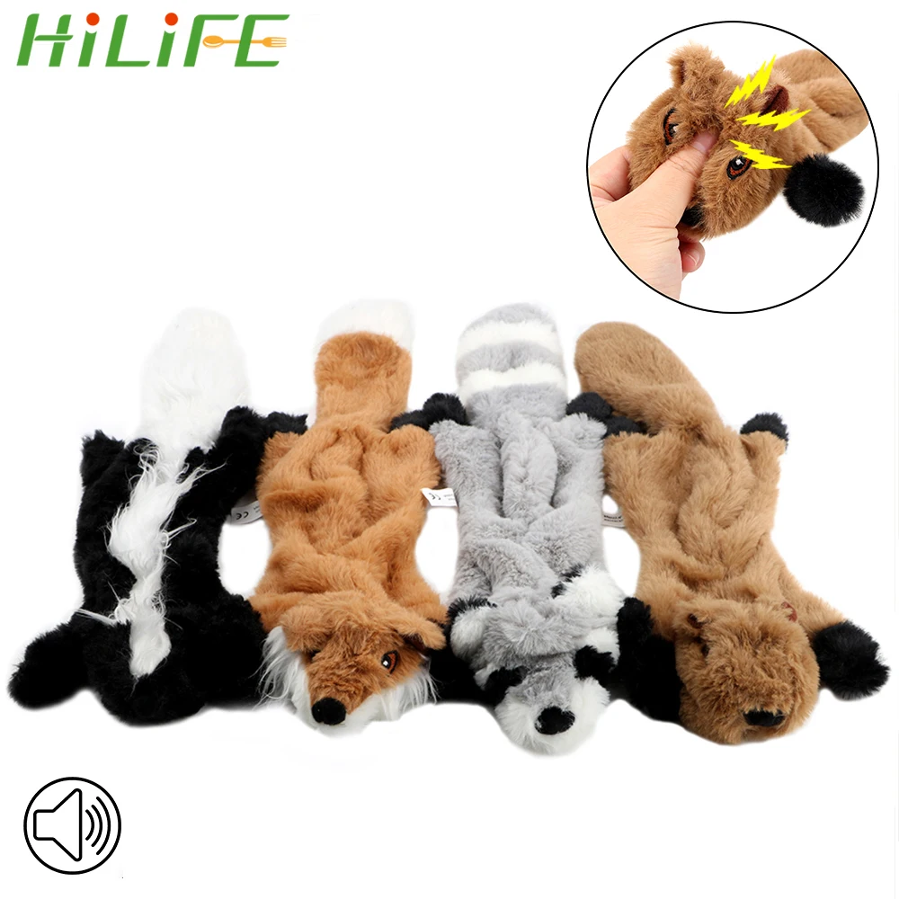 HILIFE писк питомца белка енот лиса Skunk Животное Плюшевые игрушки новые милые