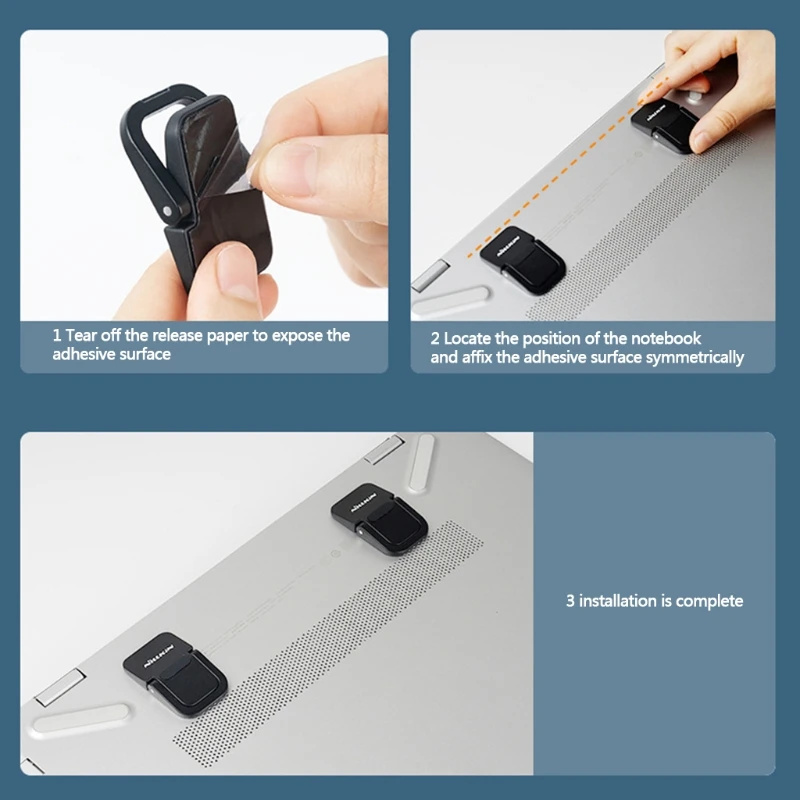 

NILLKIN 2Pcs Lightweight Laptop Cooling Stand Invisible Base Stand Tablets Holder Bracket for 11-17in Notebook