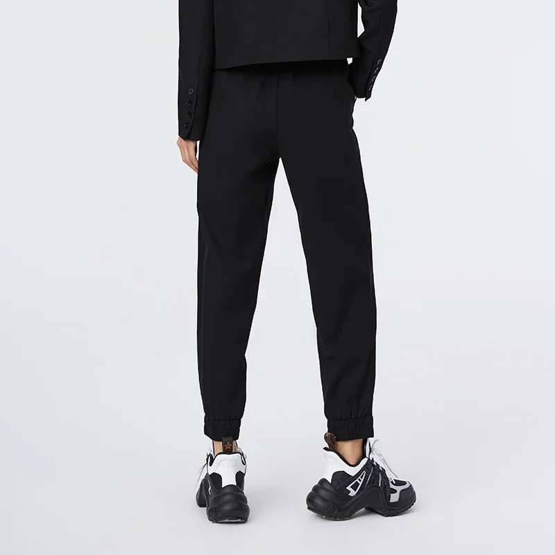 

SEMIR Casual Trousers Women Leg-Fitting Sports Pants Spring 2021 New High-Waist Drape Woman Fashion Harem Pants