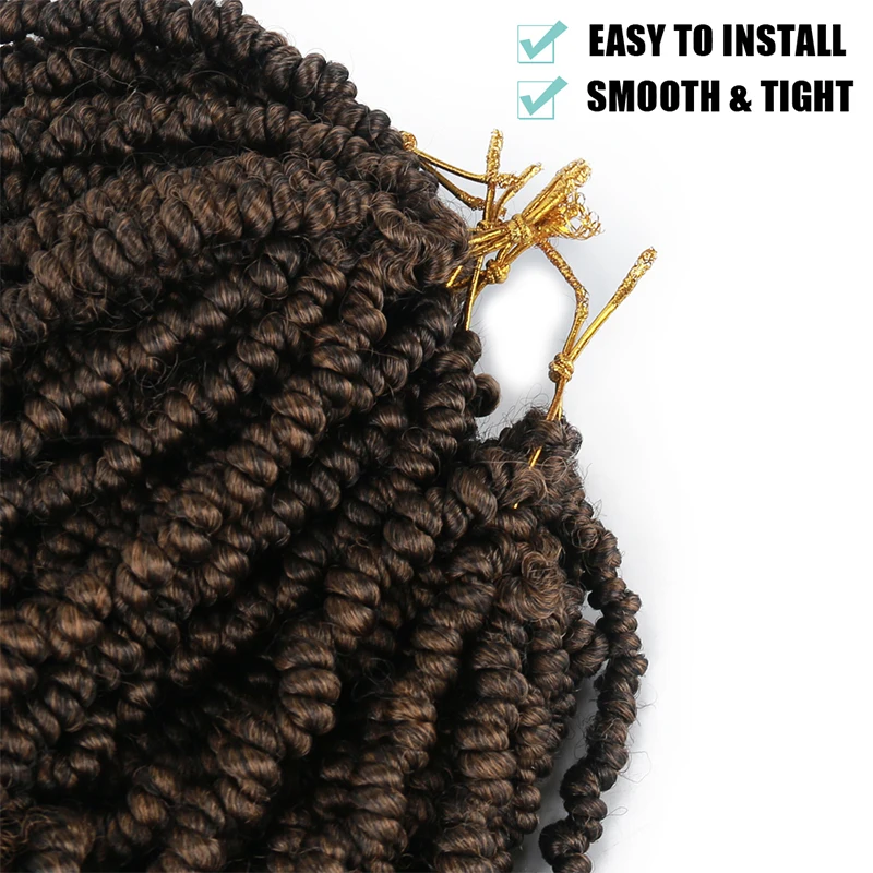 Афро бомбер Твист Синтетические плетеные крючком 8 дюймов для черных женщин