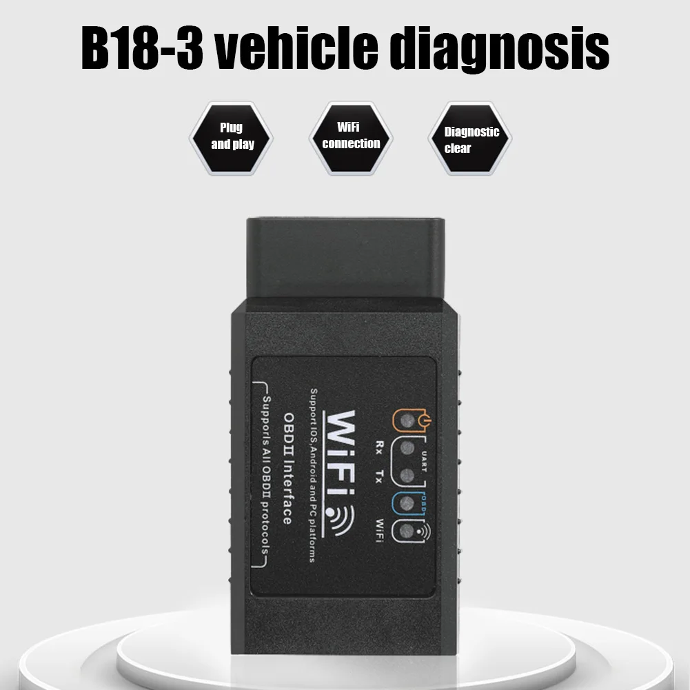 Автомобильный диагностический сканер ELM327 V1.5 WiFi OBD2 считыватель кодов двигателя