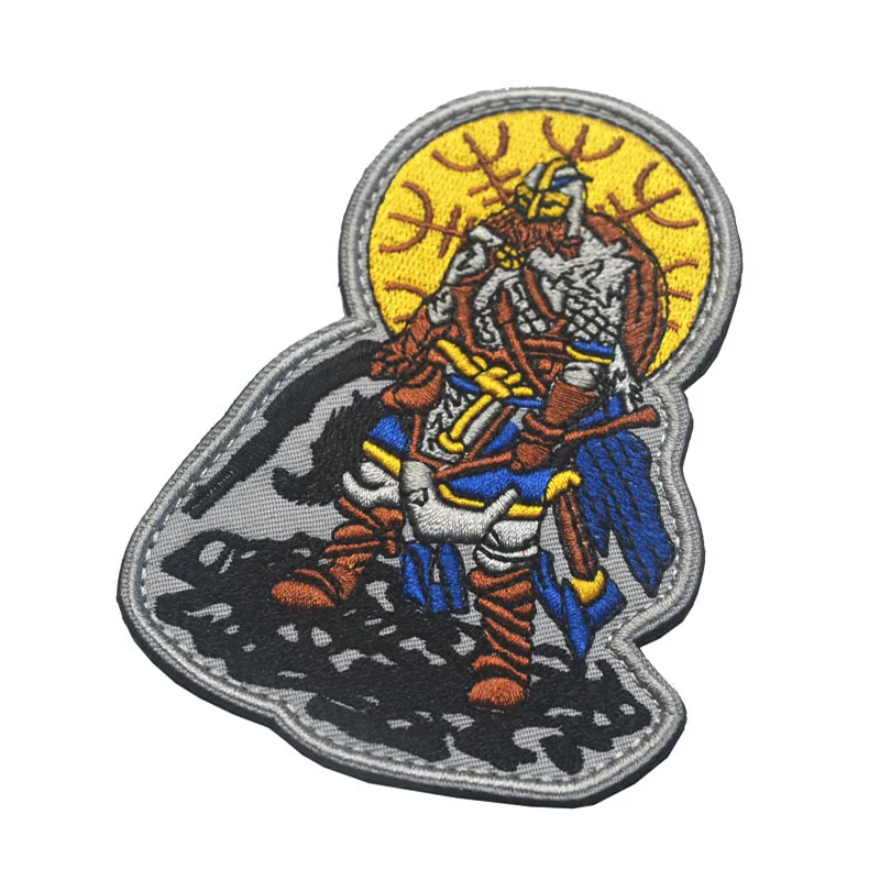 Embroidery Patch Japan Viking Warrior Samurai Armor Army Tactical Military Morale Badge Applique | Дом и сад