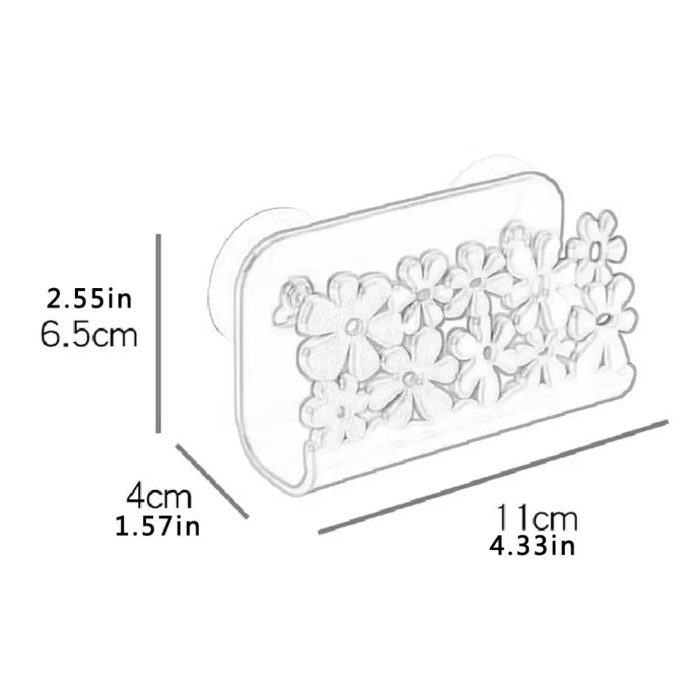 

Bathroom soap rack sink hollow shelf kitchen scouring pad drain rack Home suction cup storage rack without drilling