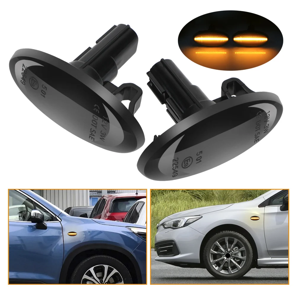 

For Subaru Forester Impreza Sequential Blinker Light LED Dynamic Turn Signal Light Flowing Water Side Marker Indicator Light