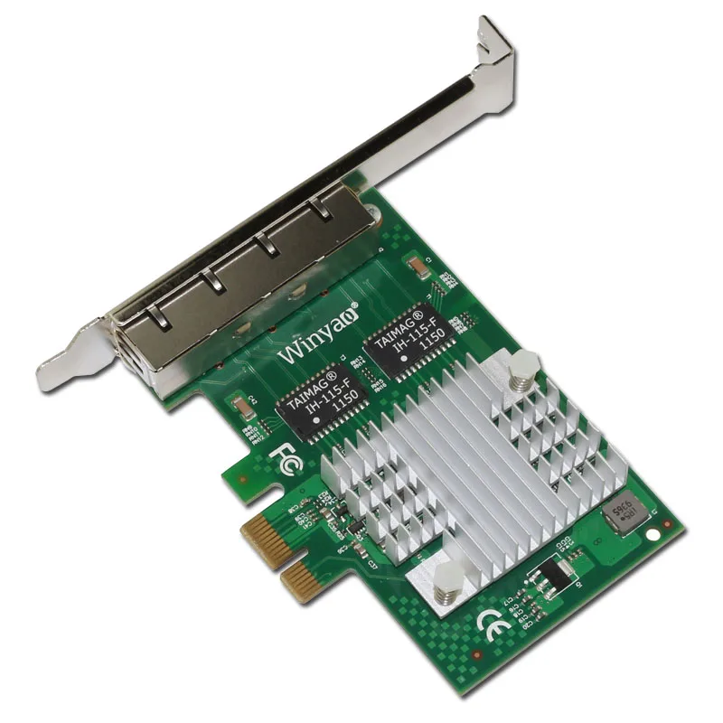 PCIE X1 4 порта 10/100 Мбит/с Gigabit Ethernet RJ45 сетевая карта адаптер сервера LAN intel I350 T4 NIC|pcie