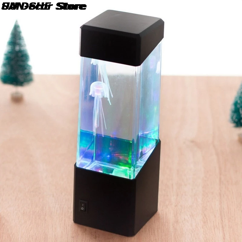 

Changing Table Lamp Led Jellyfish Tank Night Light Color Aquarium Electric Mood Lava Lamp For Kids Children Gift Home Room Decor