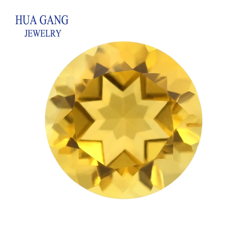 

Citrine Natural Loose Gemstone Round Shape Facetted Cut Size 1.0~6mm For DIY Jewelry Making