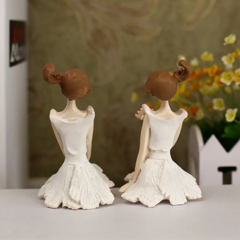 2 шт./компл. красивые фигурки Ангела из смолы сказочные свадебный подарок