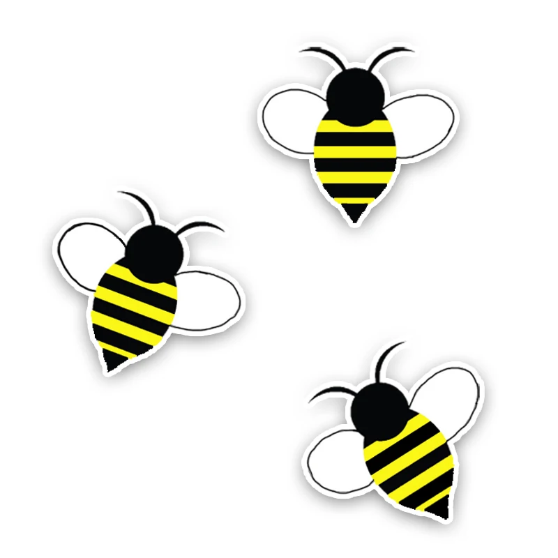 

15cmx15cm Cute little bee Car-Sticker Automobiles Motorcycles Window Bumper Laptop Vinyl Decal PVC Decorative Goods