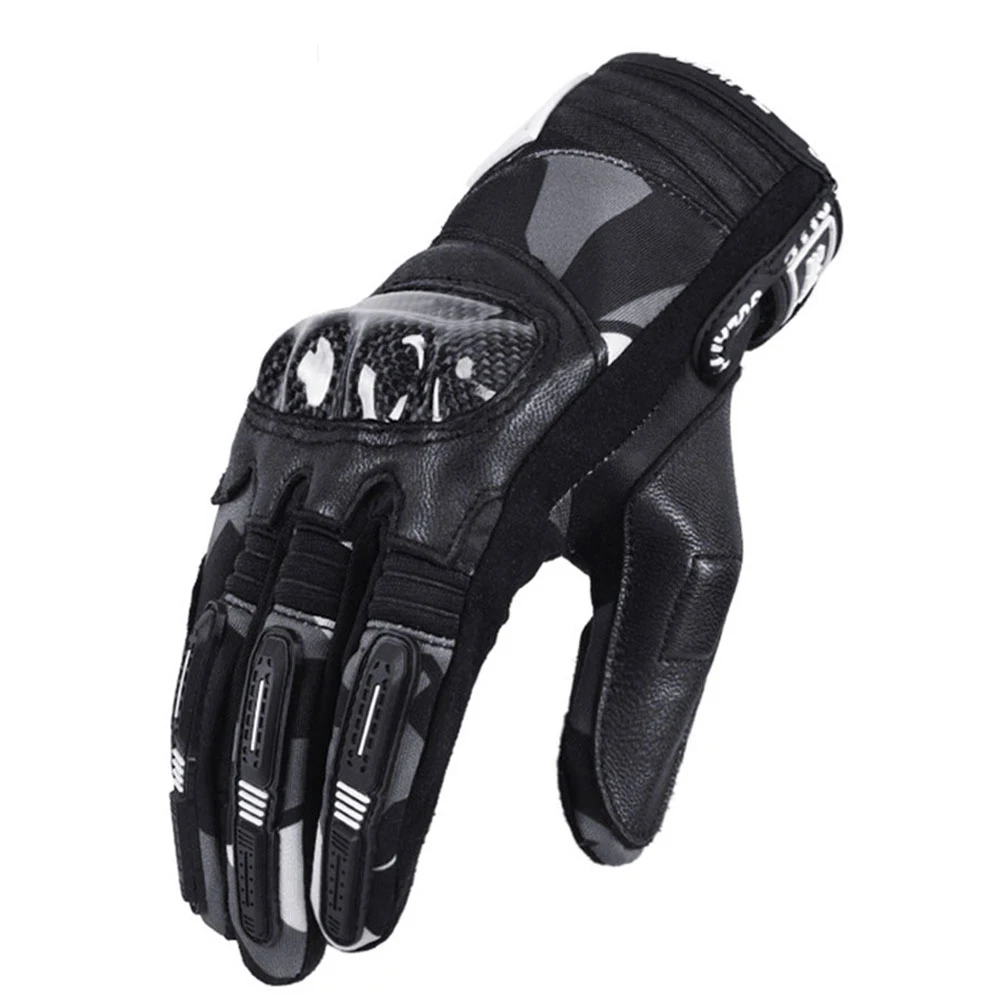 

SULAITE Fiber Shell Guantes Moto Breathable Motorbike Motocross Full Finger Touch Screen Gloves Black Motorcycle Gloves Carbon