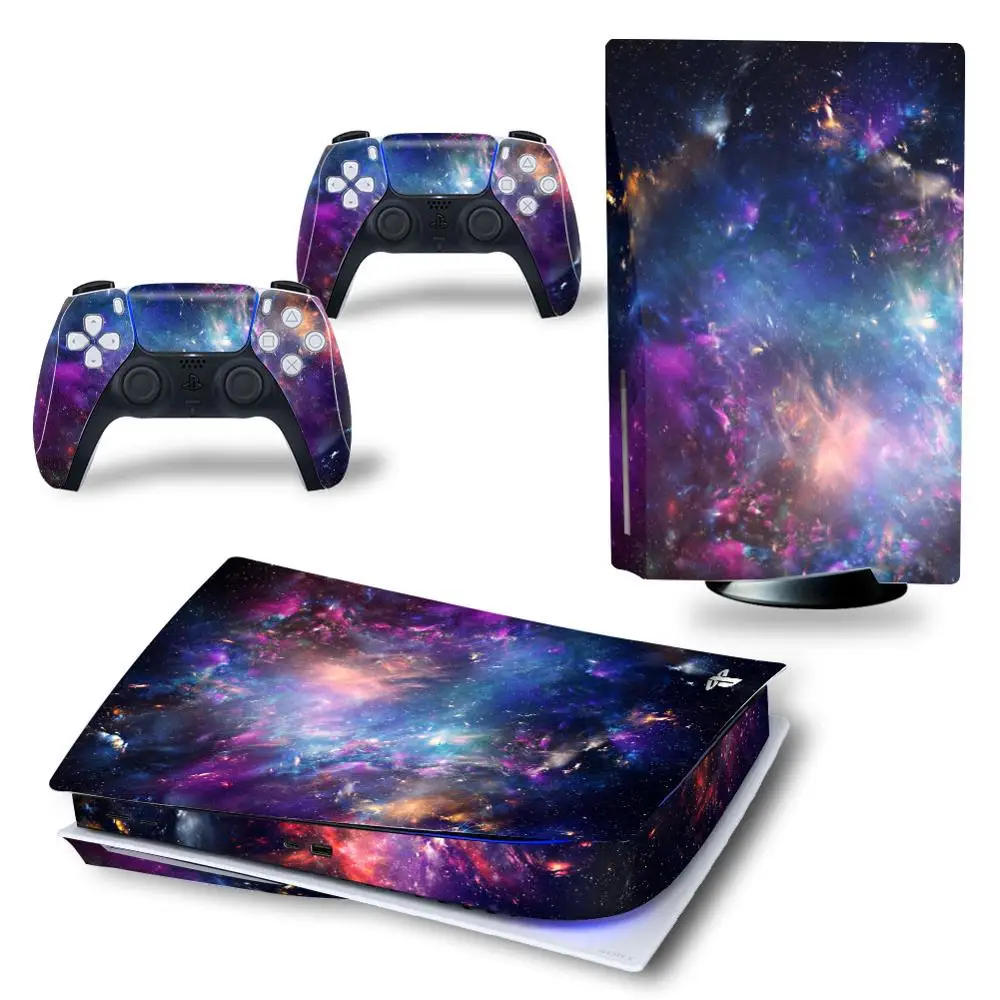 Новинка 2020 Виниловая наклейка для PS5 Disk на консоль + 2 контроллера игровых