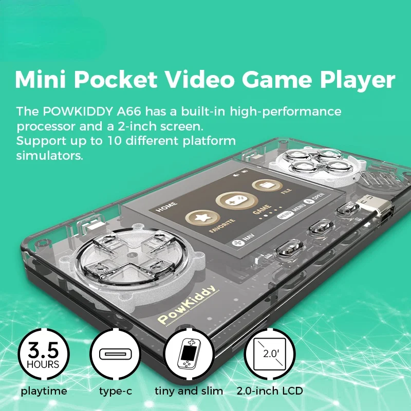 

POWKIDDY TRIMUI Ultra-Small Mini Transparent Metal Shell Game Console Supports Adding ROM Children's Cheap Gifts