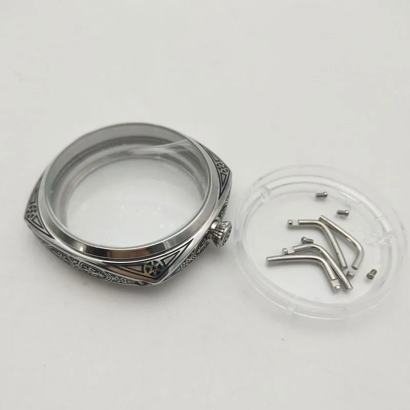 

47mm Stainless Steel Watch Case For Eta 6497/6498 Movement Watch Repair Parts